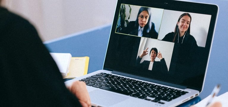 People on a video call People on a video call